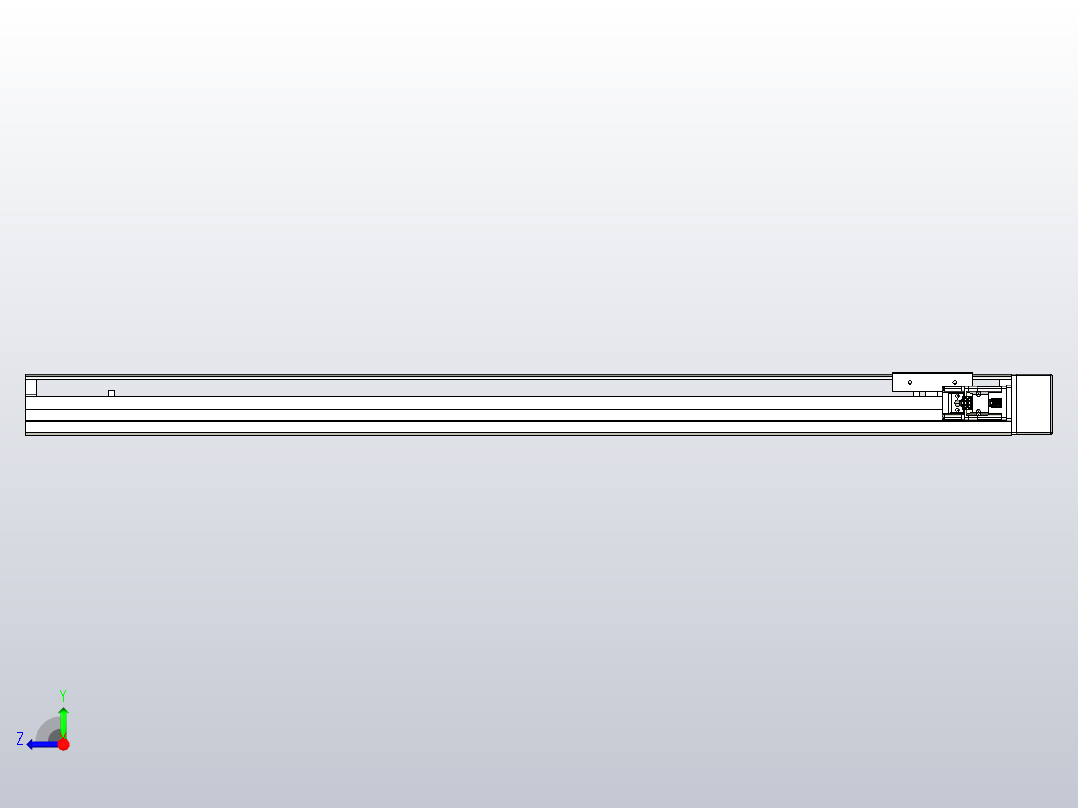 MTH12标准螺杆滑台[MTH12-L#-900-BR-P10-C3]右视图