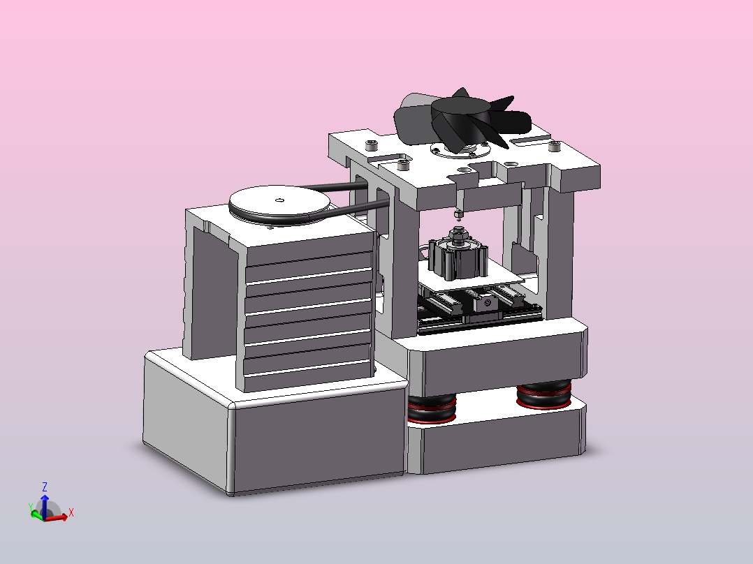 风扇动平衡检测装置主视图