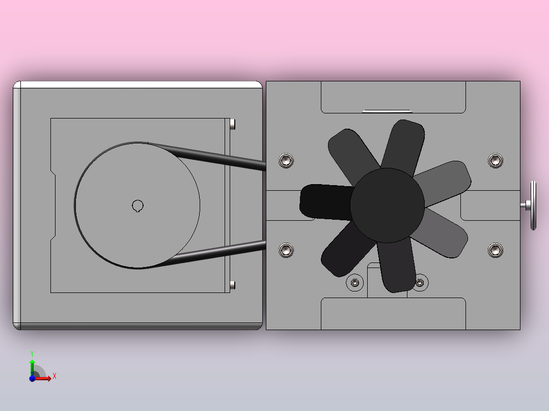风扇动平衡检测装置前视图