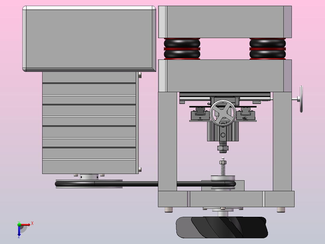 风扇动平衡检测装置俯视图