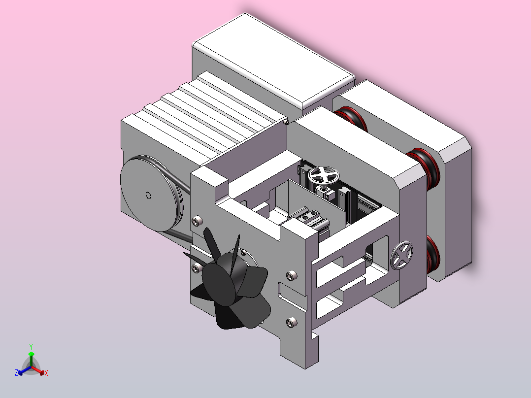 风扇动平衡检测装置正等轴测图