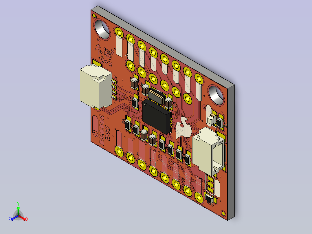 具有传感器功能的开发板主视图