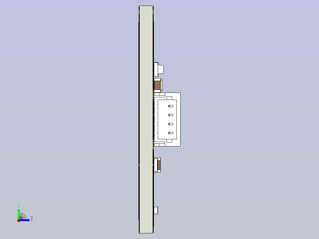 具有传感器功能的开发板左视图