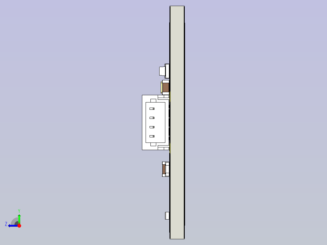 具有传感器功能的开发板右视图