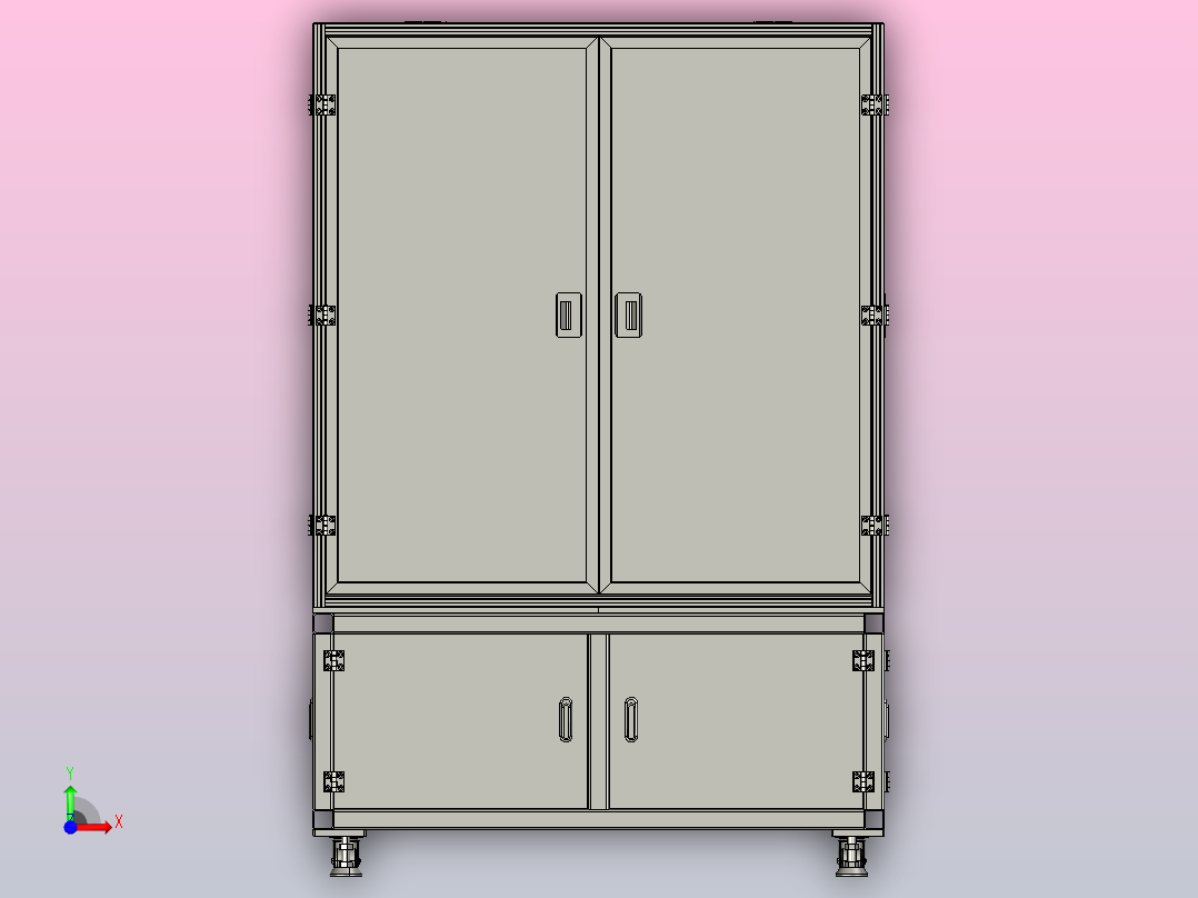 万向顶底热封机前视图