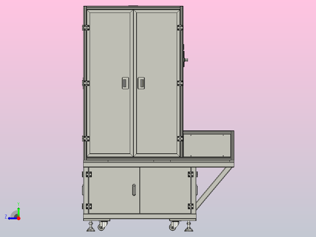 万向顶底热封机右视图