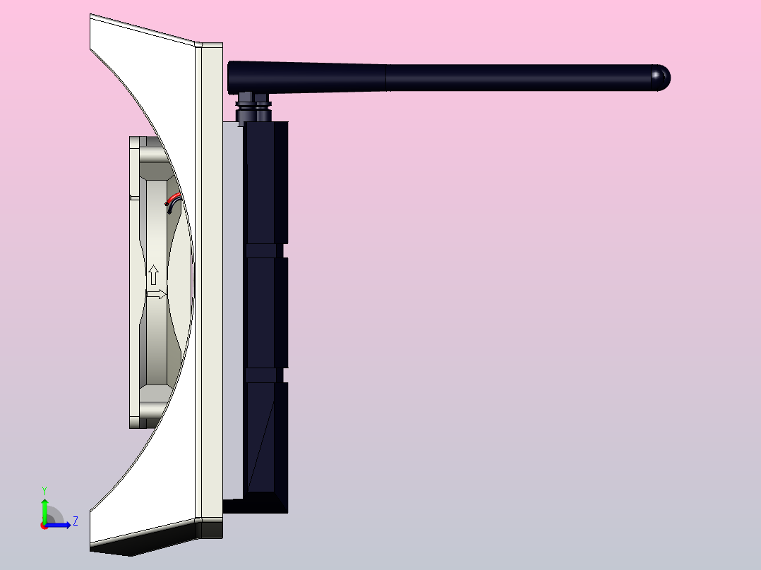 路由器散热风扇120_25左视图