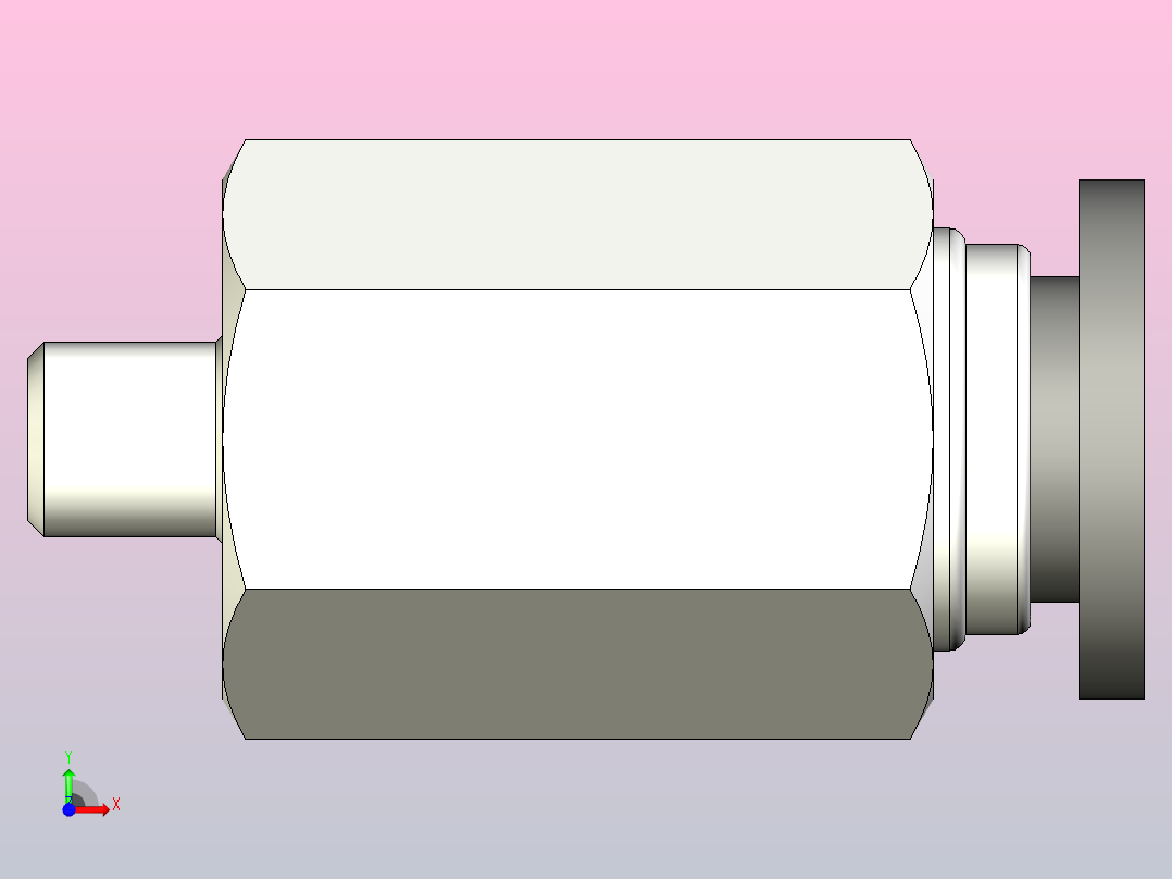 PC-C(Male Straihgt)塑体插入式管接头[013013103] (2)前视图