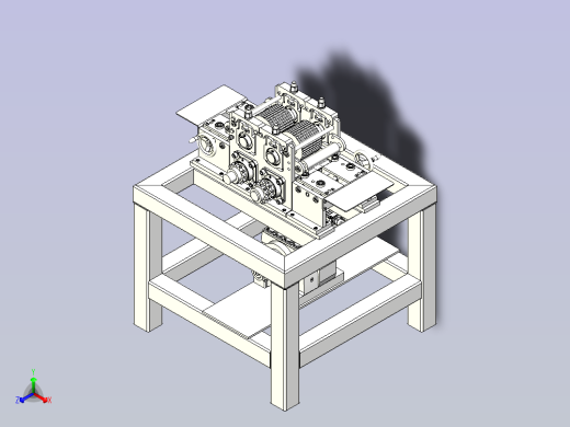 一款成卷机3D图纸