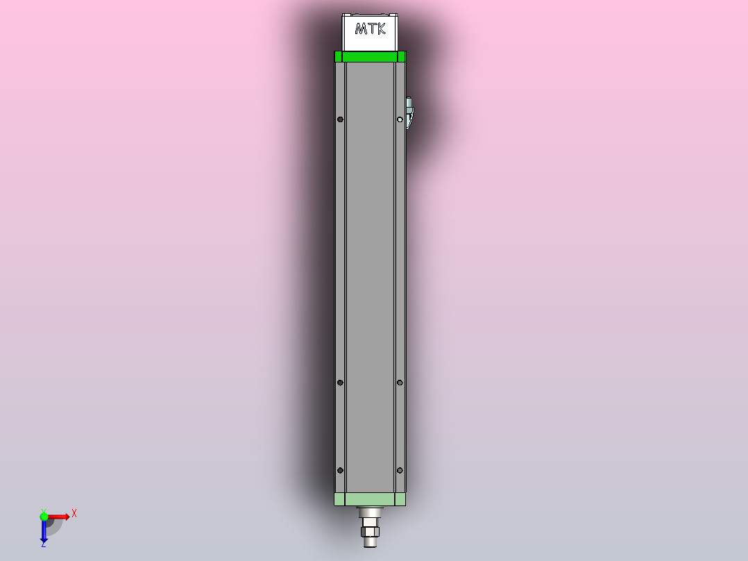 内嵌式电缸 GTY8-400W伺服[GTY8-L10-300-BM-S400W-C2-N]西门子电机俯视图