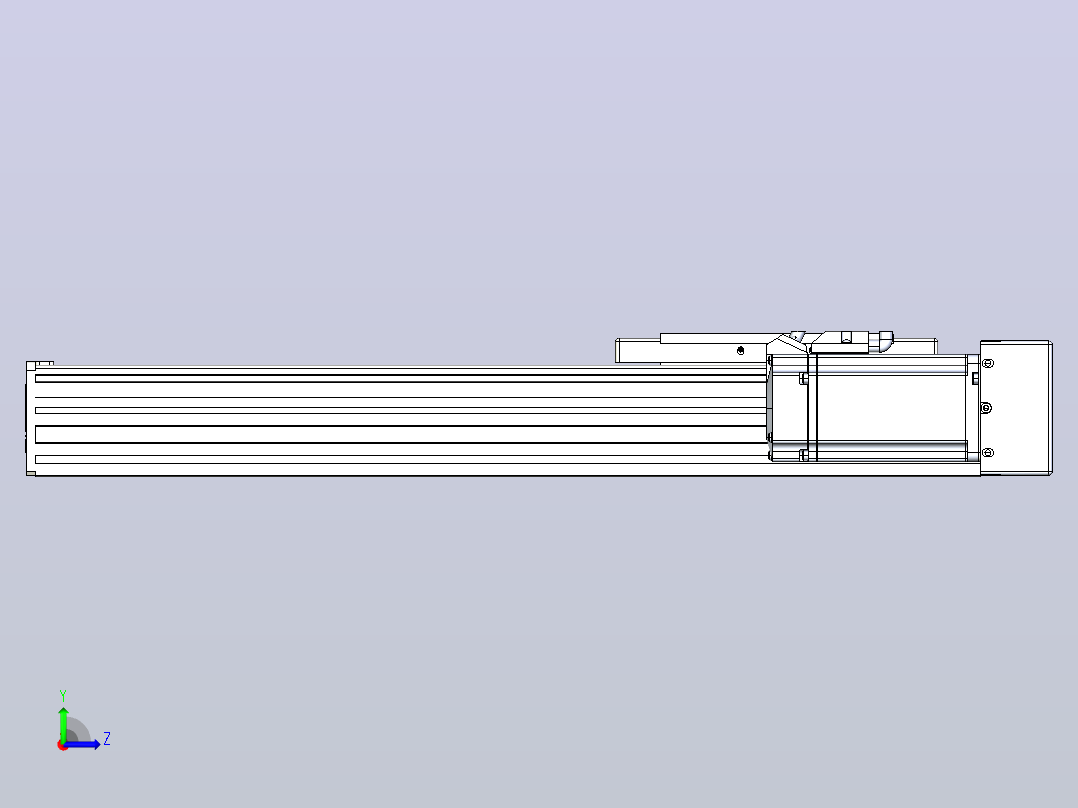 滚珠丝杠直线轴带导轨全封闭TPA-HCR-140D-2010C-L300-ML-Y-P40-N3左视图