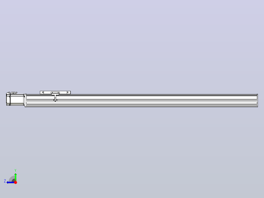 滚珠丝杠直线轴带导轨全封闭TPA-HCR-175D-2510C-L1250-M-Y-P75-N3右视图