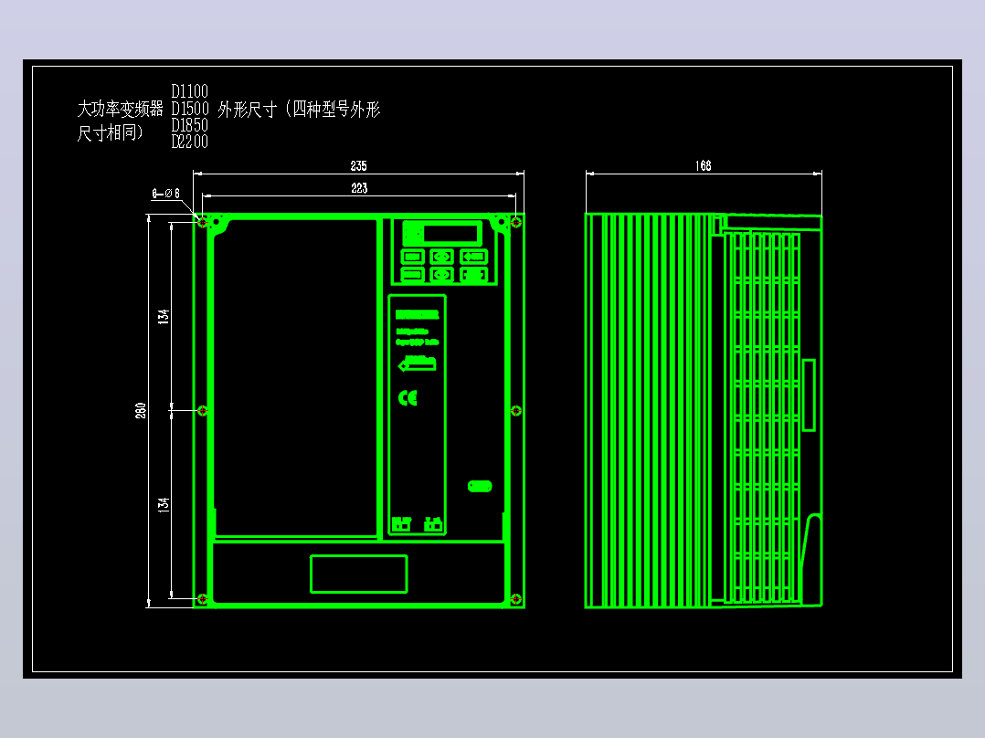 JSCC精研大功率变频器CAD D1500