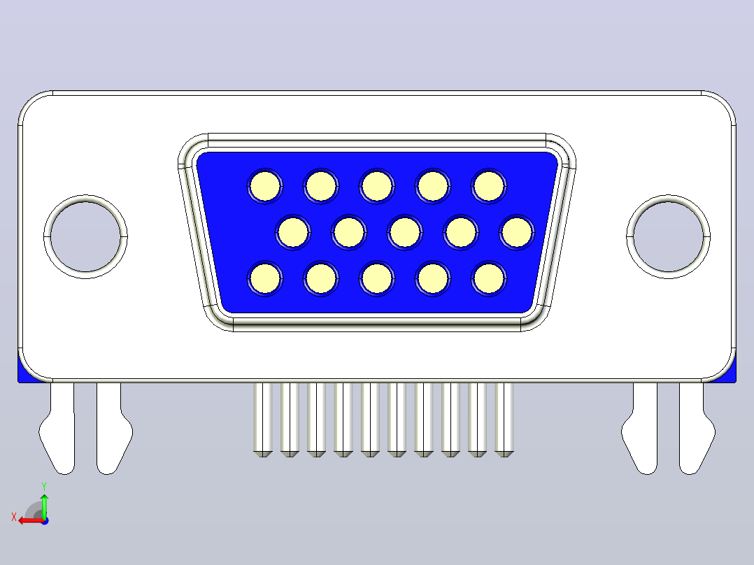 VGA 连接器后视图