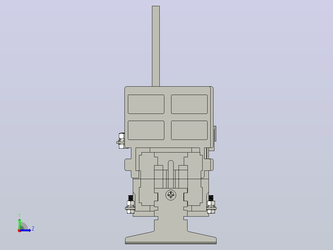 HH15-63_3QSA 3P隔离开关熔断器组三维模型202012左视图