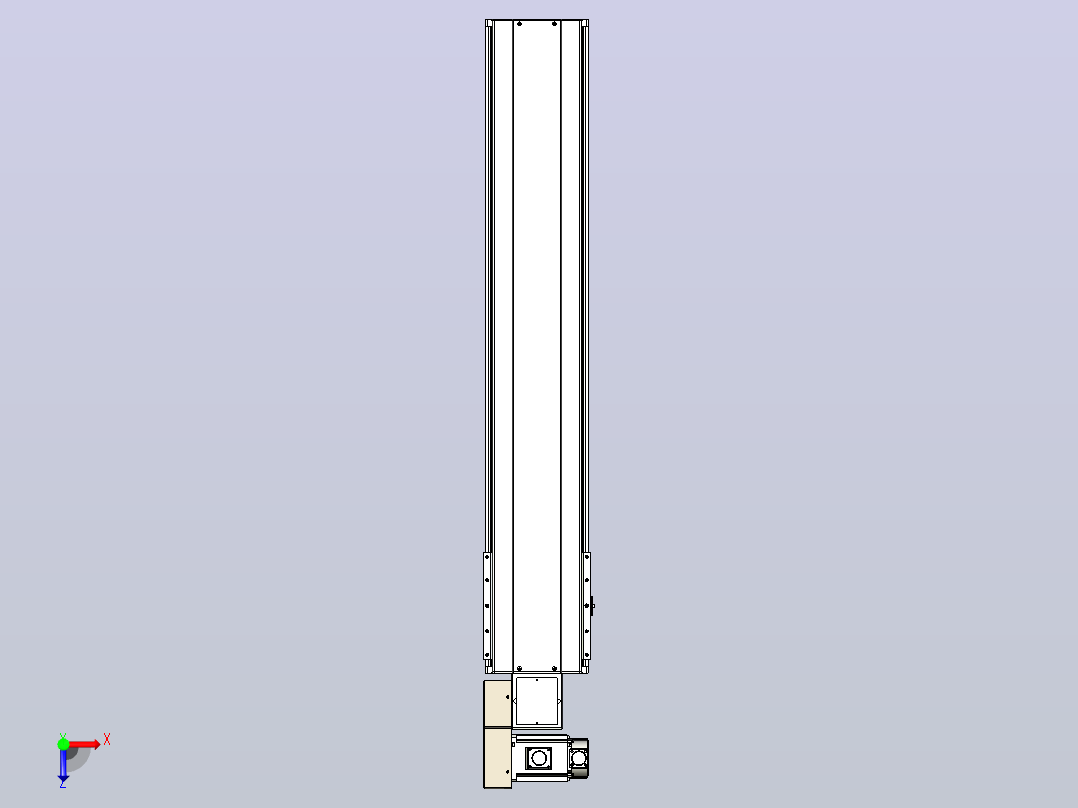 皮带直线轴半封闭可选导轨TPA-HNB-220D-176-L1000-ML-Y-P1K-N3俯视图