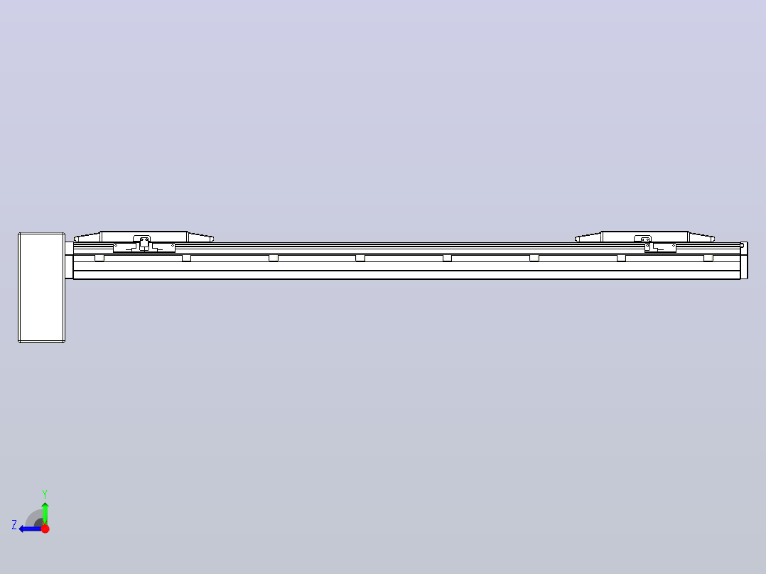皮带直线轴双滑块型TPA-GCBS-150-P80-L300-RP-M75-N3右视图