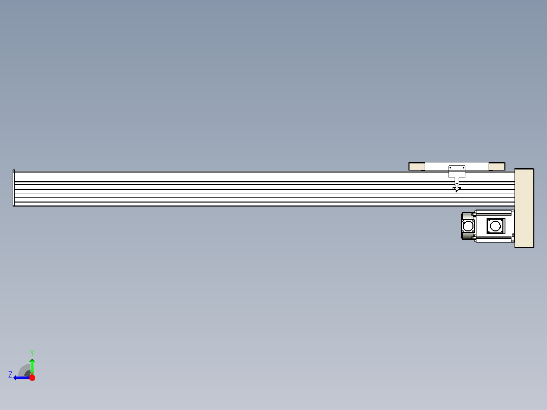 滚珠丝杠直线轴带导轨全封闭TPA-HCR-220D-3210C-L1200-MP-Y-P1K-N3右视图