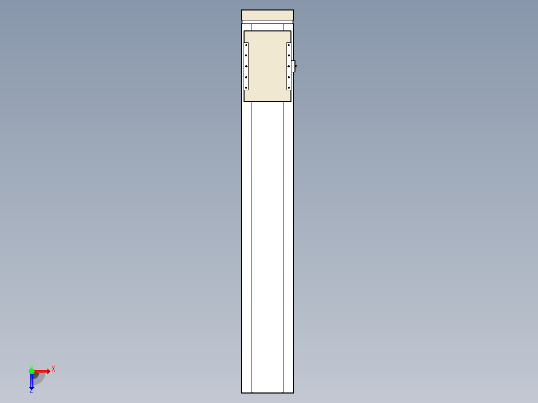 滚珠丝杠直线轴带导轨全封闭TPA-HCR-220D-3210C-L1200-MP-Y-P1K-N3俯视图
