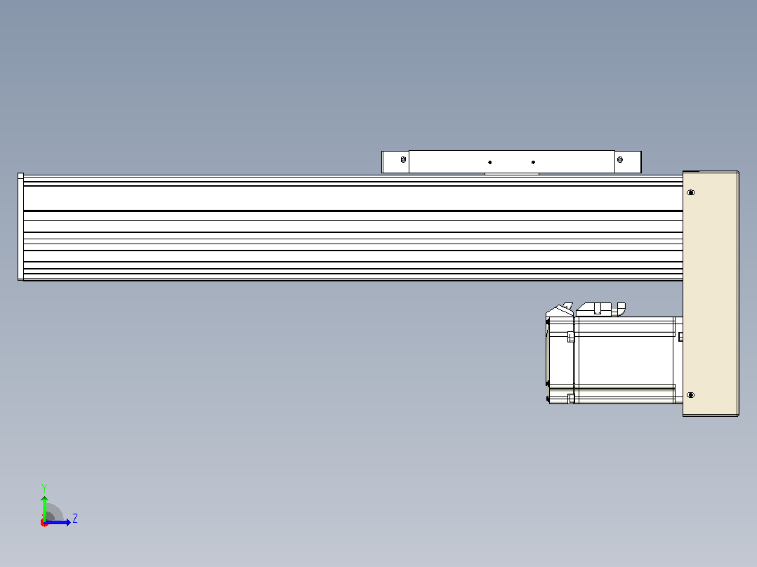 滚珠丝杠直线轴带导轨全封闭TPA-HCR-202D-2510C-L300-MP-C-P75-N3左视图