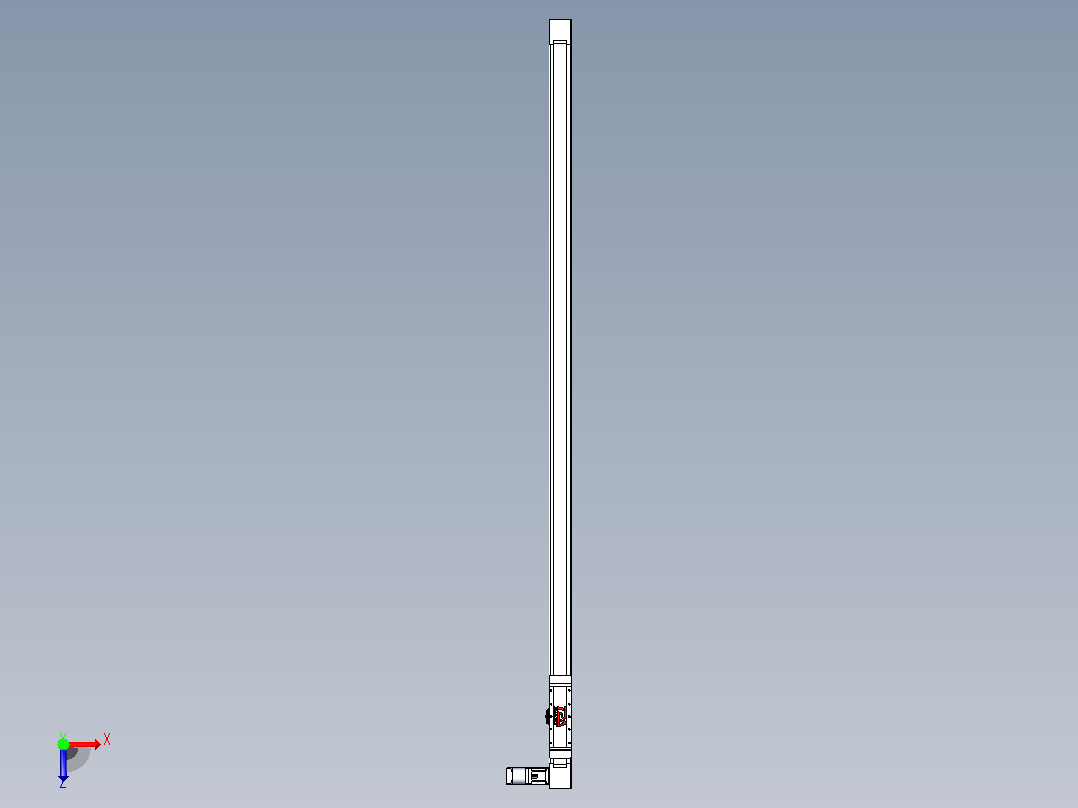 伺服电机集成皮带传动直线执行器TPA-OCB-80-140-L2250-DL-J60-N3俯视图