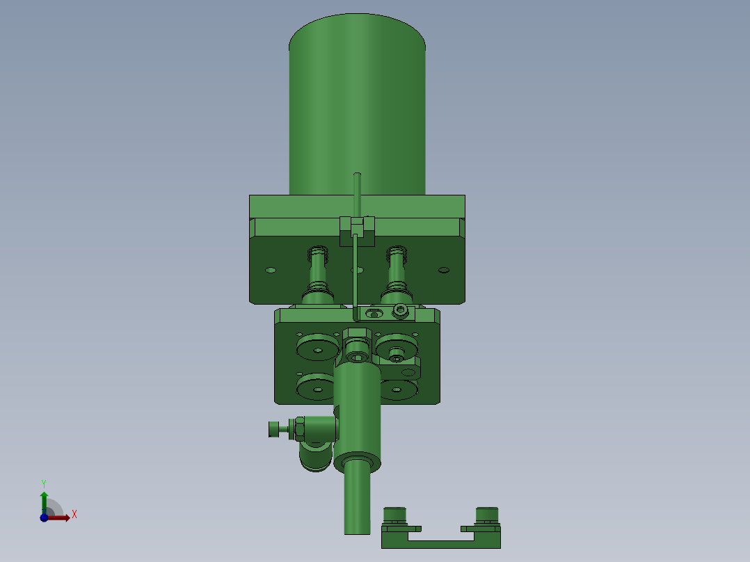 滑动切断机构前视图
