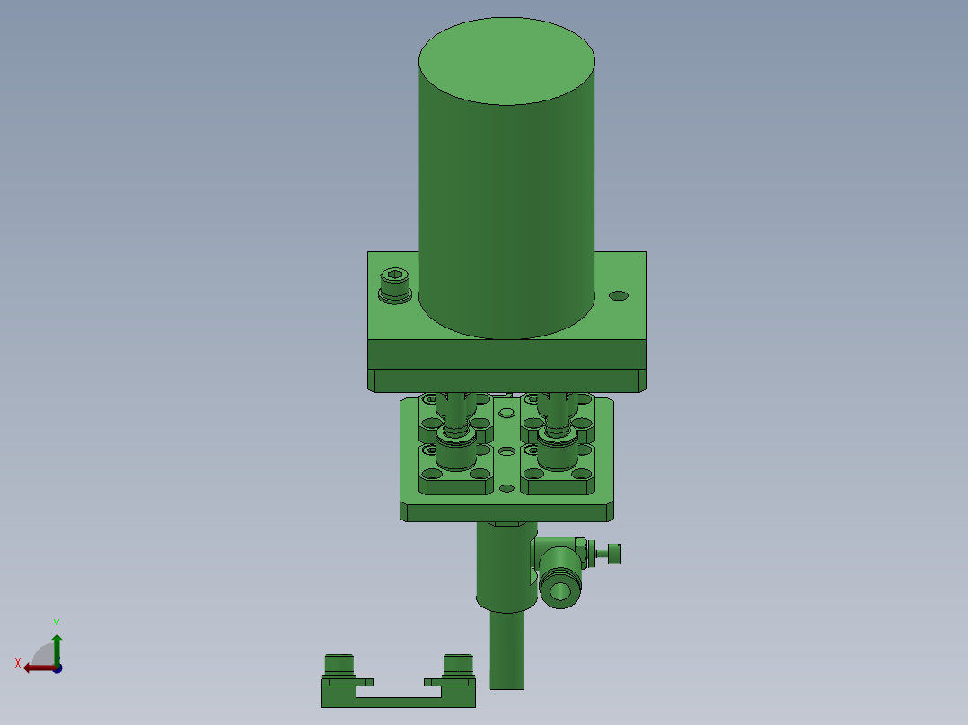 滑动切断机构后视图