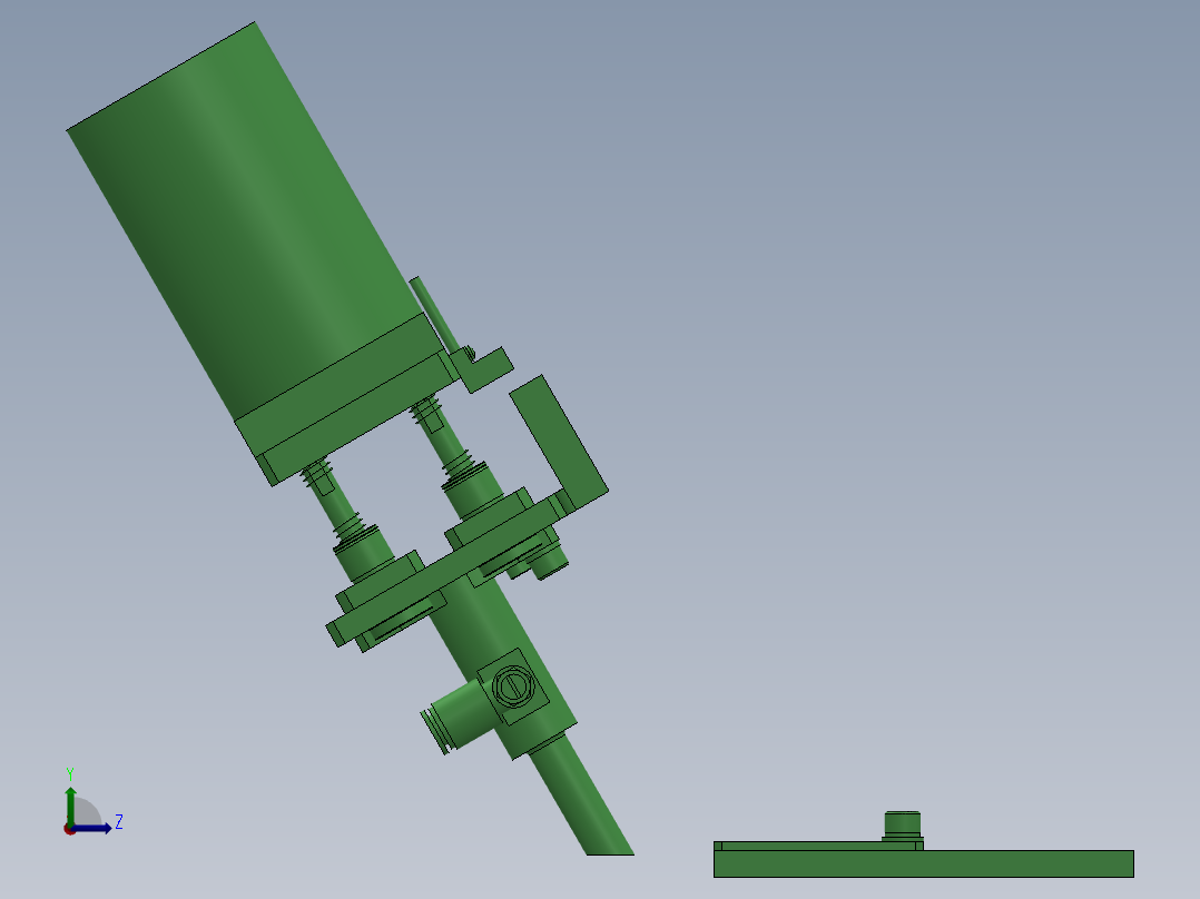 滑动切断机构左视图