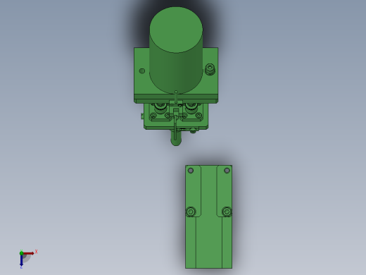 滑动切断机构俯视缩略图