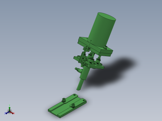 滑动切断机构正等轴测缩略图