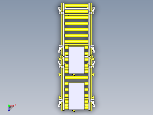 可改变导轨宽度的滚轮传送带俯视缩略图