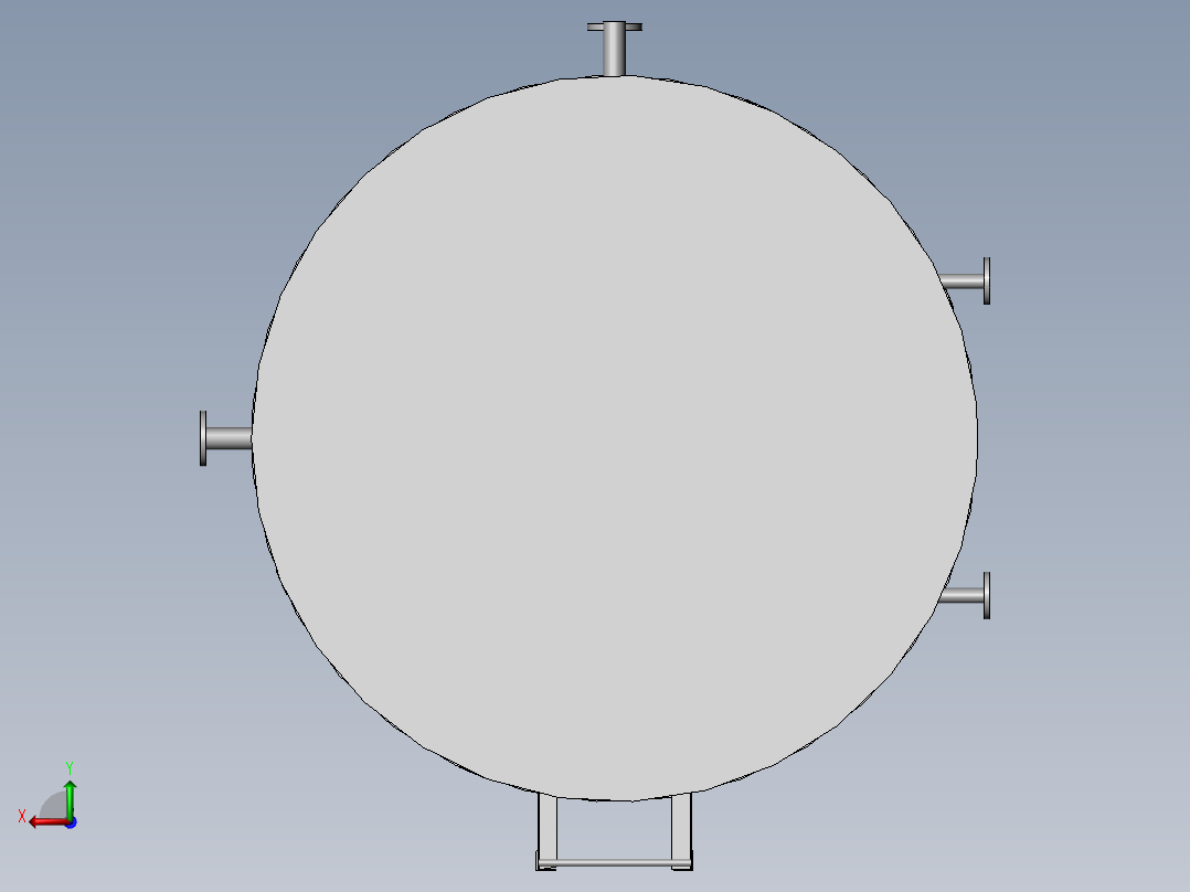 完整的水箱后视图