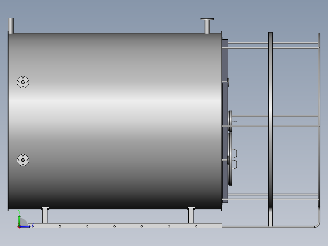 完整的水箱左视图