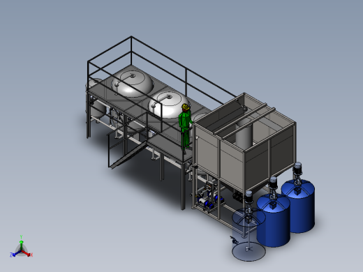 水处理系统15m3 小时正等轴测缩略图