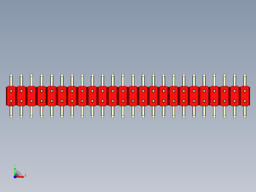 彩色公排针 100mil 2.54mm 系列-DS1022_red_48p_100mil_TypeSMT_rev1.0前视缩略图