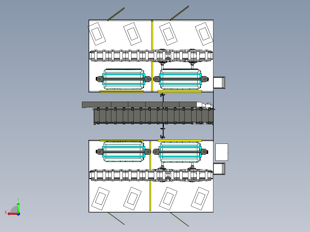 钻夹头钻体桁架生产线 (2)后视图
