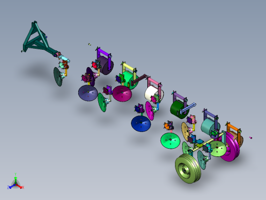 大型拖车深耕翻土犁