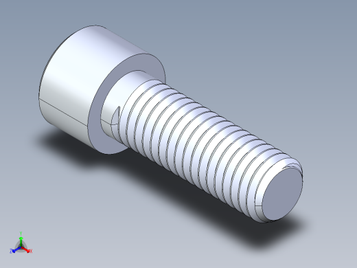 粗螺纹 SHCS 螺钉-SHCS 0.5.x13x1.5.STEP