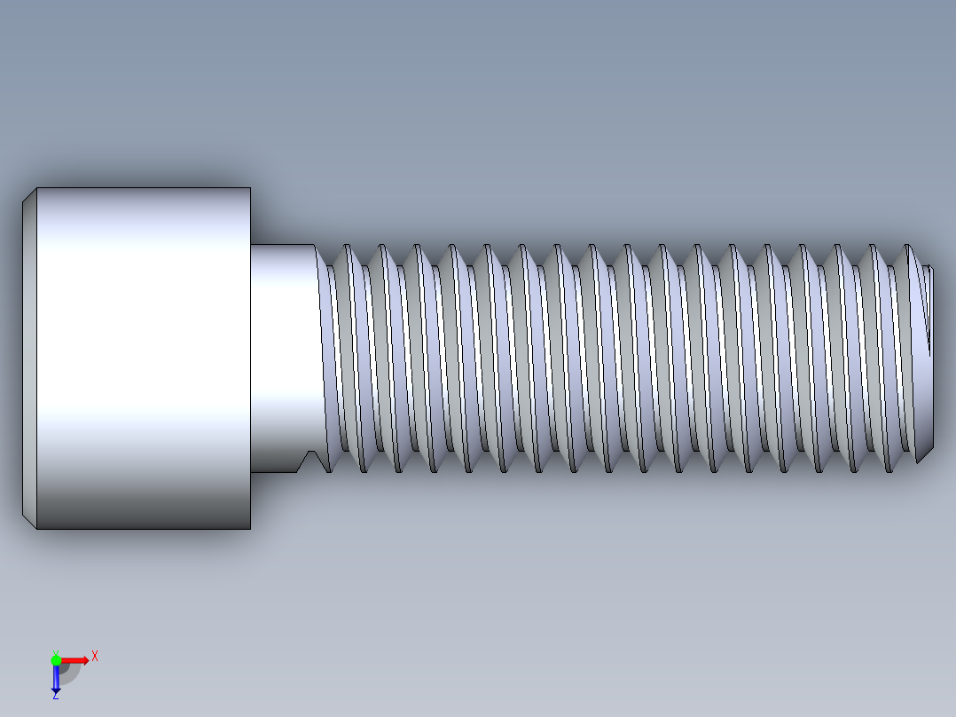 粗螺纹 SHCS 螺钉-SHCS 0.5.x13x1.5.STEP俯视图