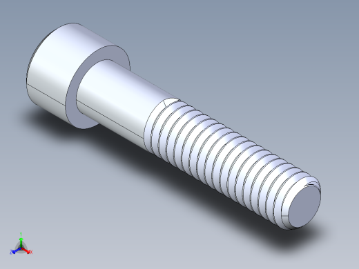 粗螺纹 SHCS 螺钉-SHCS 0.315x18x1.5.STEP