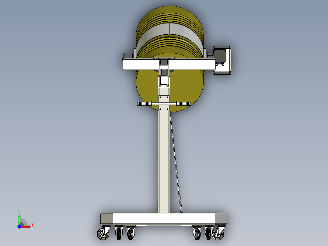 筒体提升机构前视图