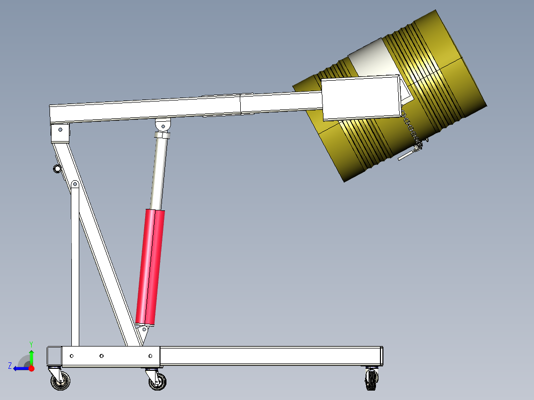 筒体提升机构右视图