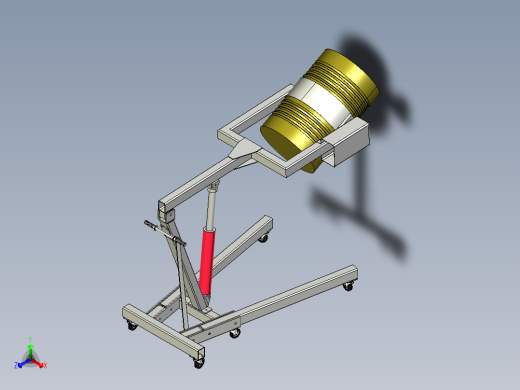 筒体提升机构正等轴测缩略图