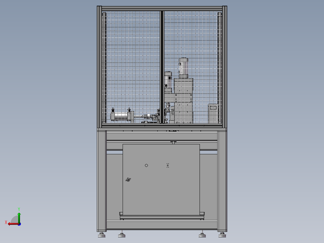 半自动管路装配后视图