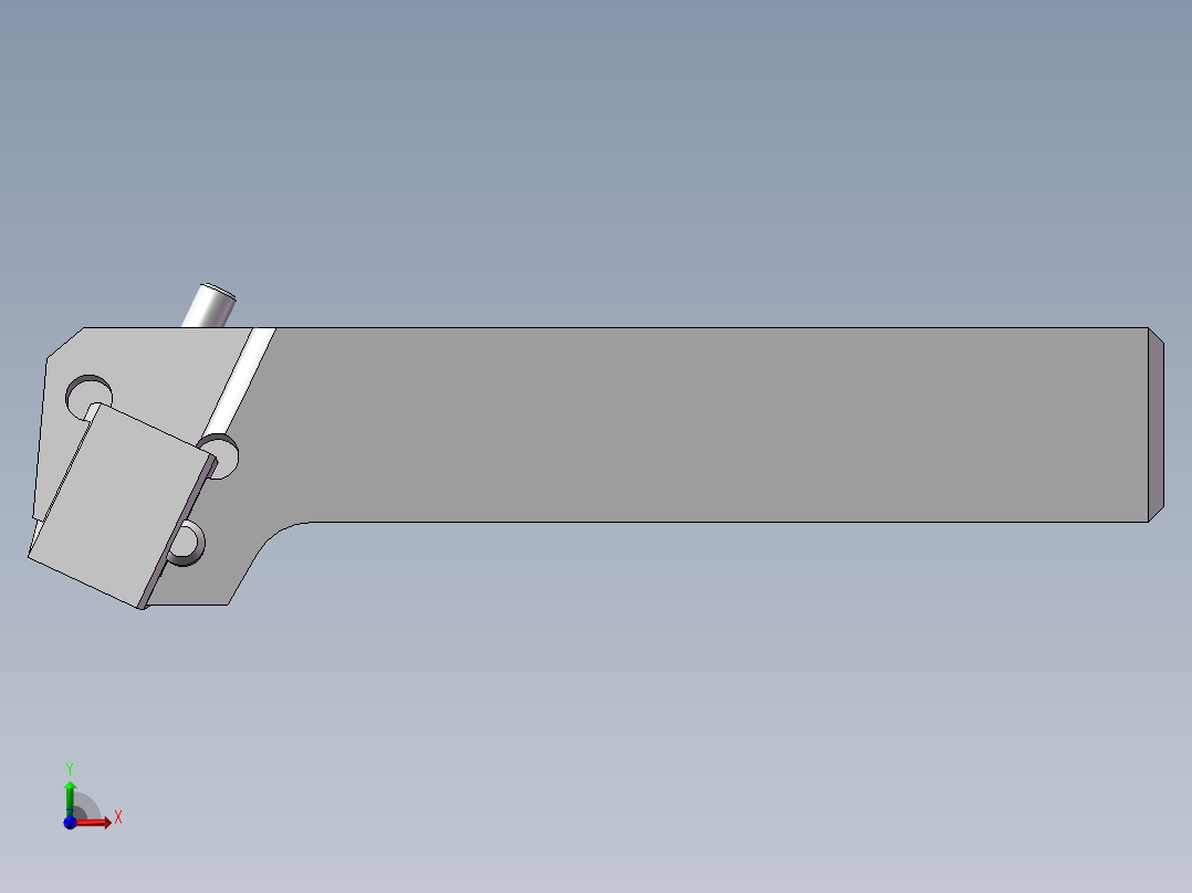 机夹重磨杠杆式65度粗车刀前视图