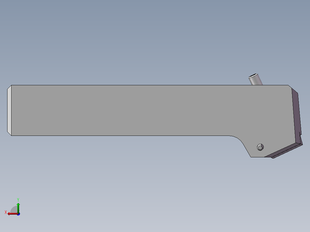 机夹重磨杠杆式65度粗车刀后视图