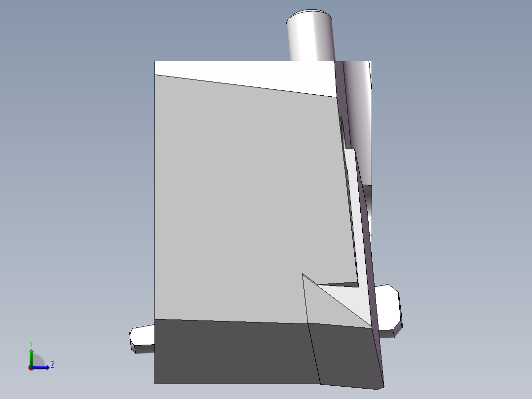 机夹重磨杠杆式65度粗车刀左视图