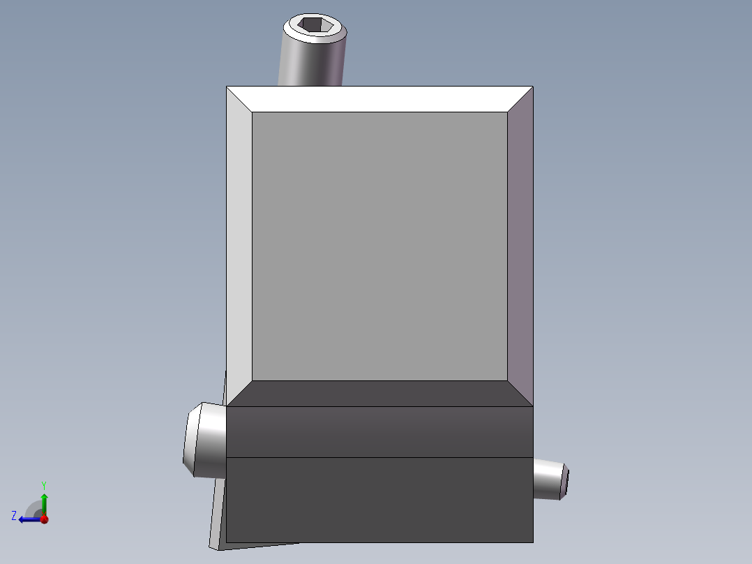 机夹重磨杠杆式65度粗车刀右视图