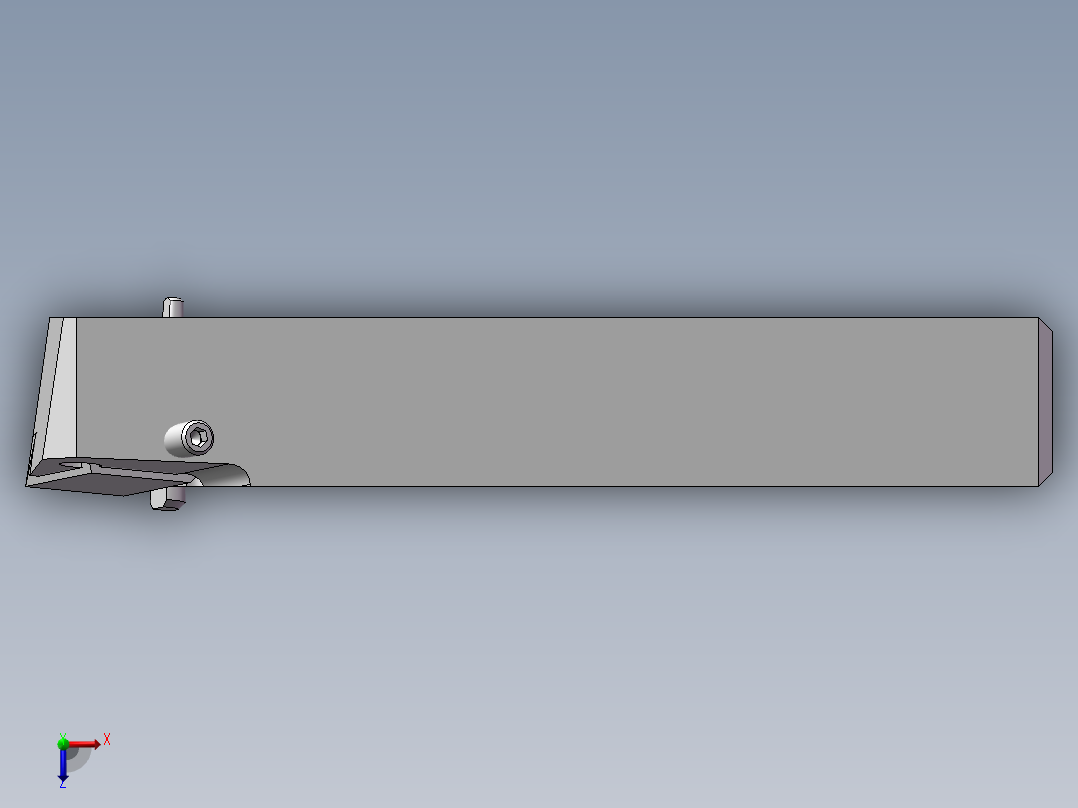 机夹重磨杠杆式65度粗车刀俯视图
