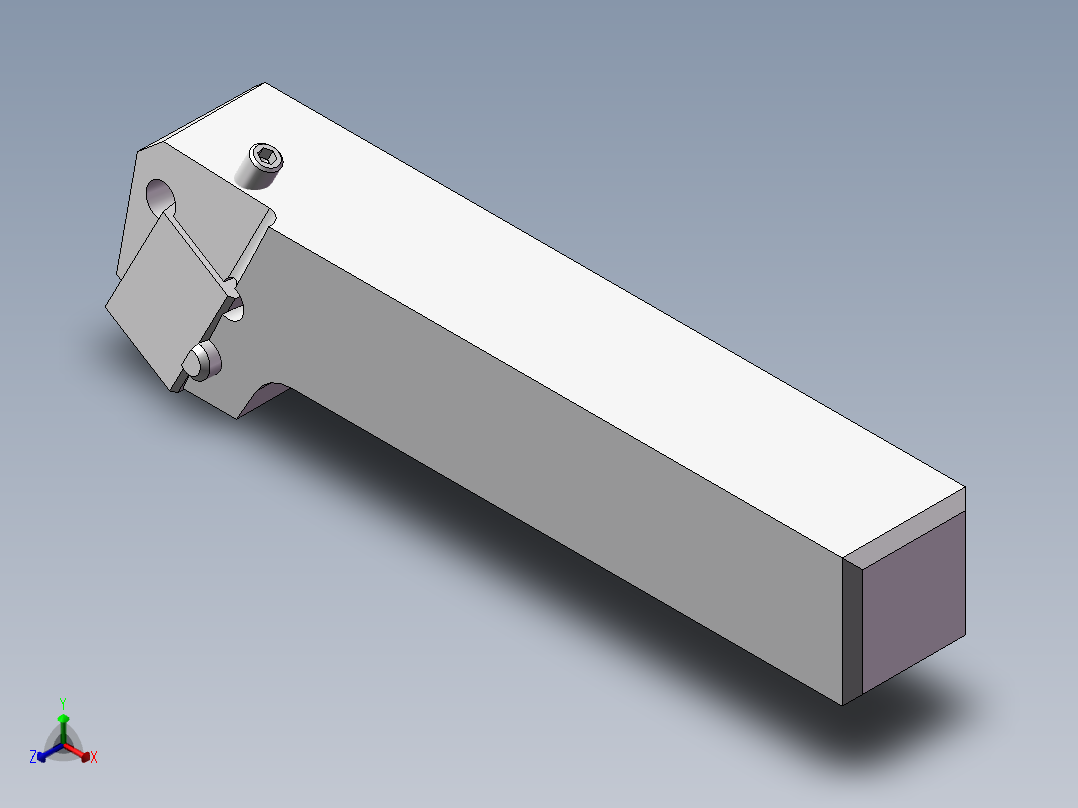 机夹重磨杠杆式65度粗车刀正等轴测图